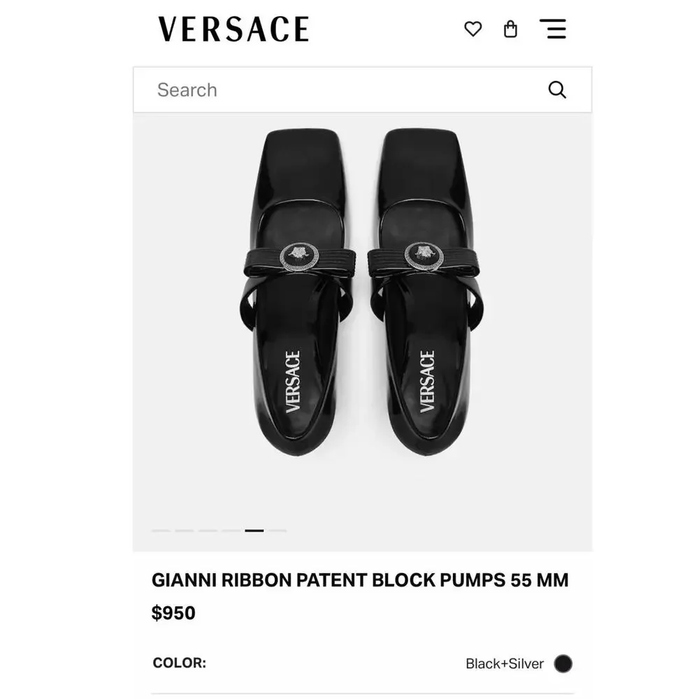 VERSACE
Patent Leather Medusa Bow Mary
Jane Pump 38.5EU / 8.5US - Picture 5 of 15